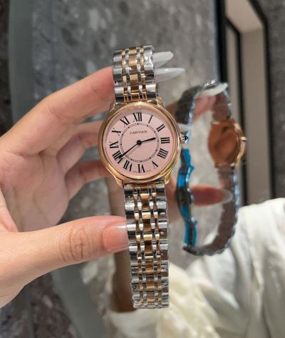 Cartier Ronde Must Series Quartz Movement 29/36MM 316L Steel Two-tone Rose Gold Bracelet Women Watch
